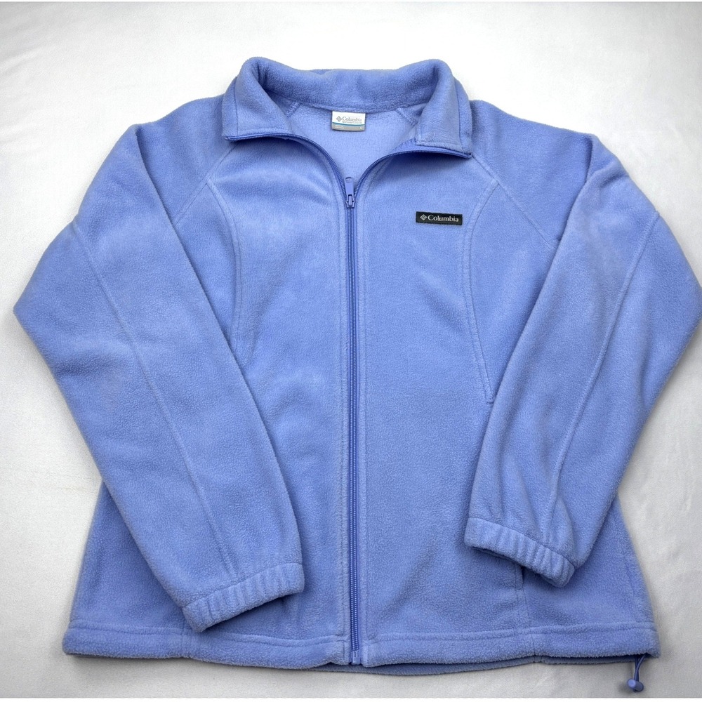 Columbia Jacket Womens Large Blue Benton Springs MTR‎ Fleece Full Zip Size L